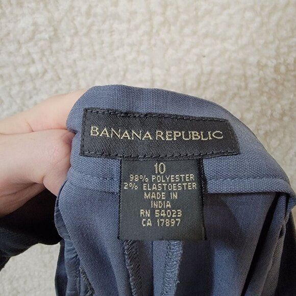 Banana Republic Casual Pants‎ Womens 10 Gray 28X32 High rise Wide Leg Pockets - Picture 5 of 9